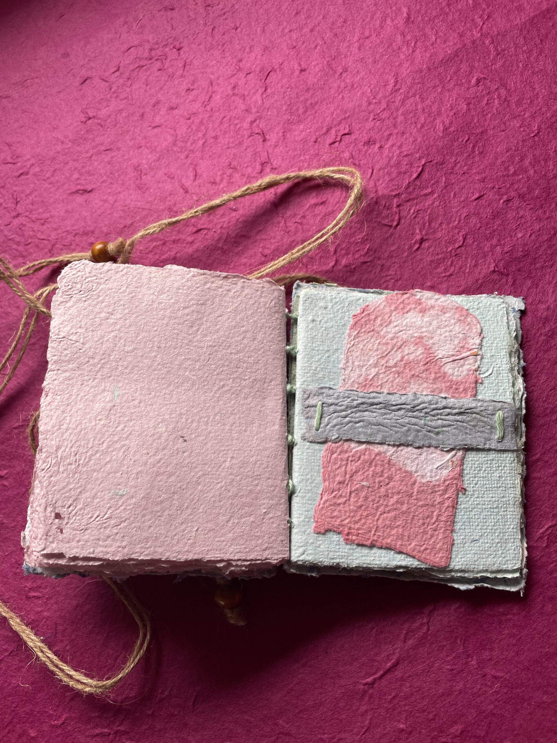 Inside moonrise handmade paper journal