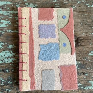 Boardwalk handmade paper collage notebook