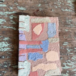 Sea Glass handmade paper notebook with coptic binding