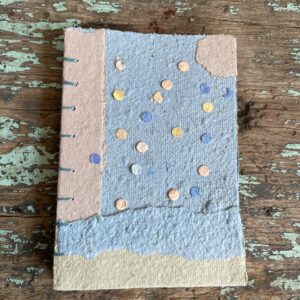 Salt Air handmade paper collage notebook
