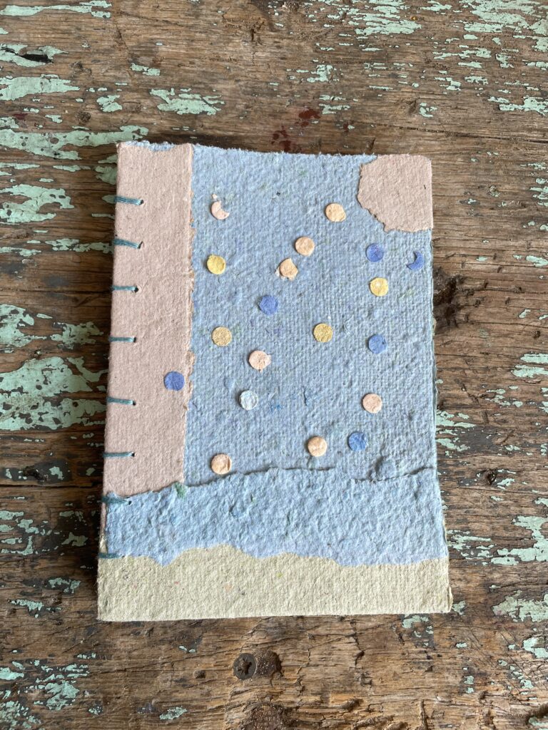 Salt Air handmade paper collage notebook