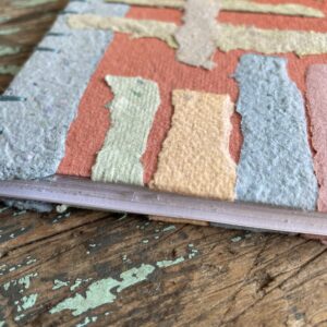 Side view of Shoreline handmade paper notebook