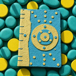Blue Lagoon Handmade Paper Collage Notebook