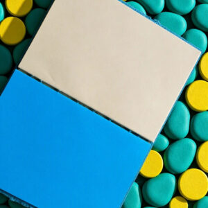 Blue Lagoon Handmade Paper Collage Notebook inside pages