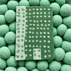 Mint Julep Handmade Paper Collage Notebook
