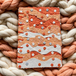 Peach SXwirl Handmade Collage Notebook
