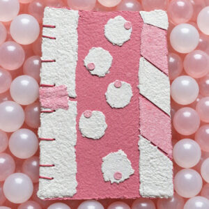 Sugar Rush Handmade Paper Collage notebook
