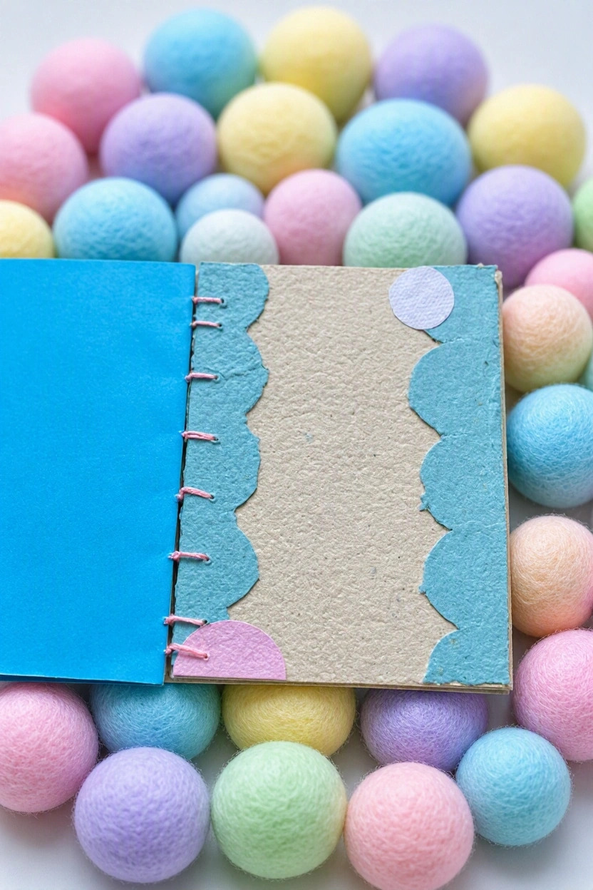 Inside cover of Pistachio Fizz Handmade paper Notebook